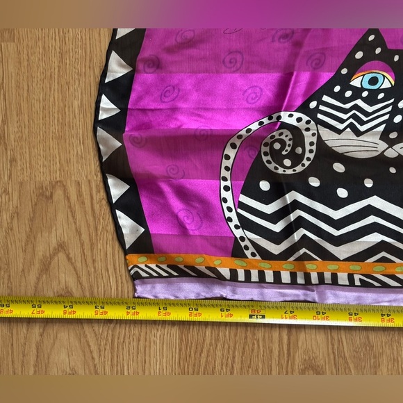 Laurel Burch Cat Silk Scarf - Picture 2 of 5